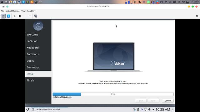 Installing Debian from Live ISO image. смотреть онлайн