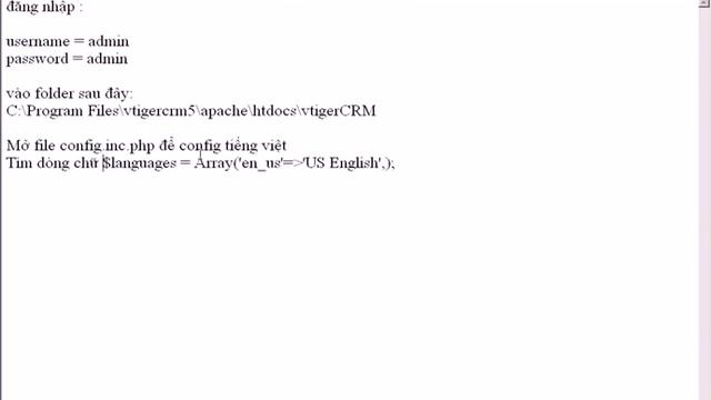Hướng Dẫn Cài Đặt vTiger CRM (Tiếng Việt) trên Windows (ver 5.0.4) смотреть онлайн