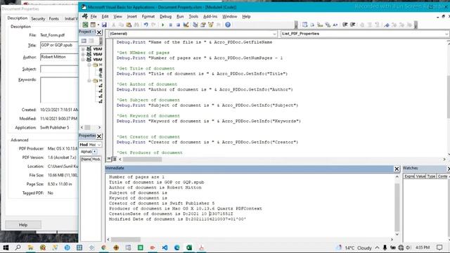 VBA PDF Automation - How do I Get or Set Properties of PDF File смотреть онлайн