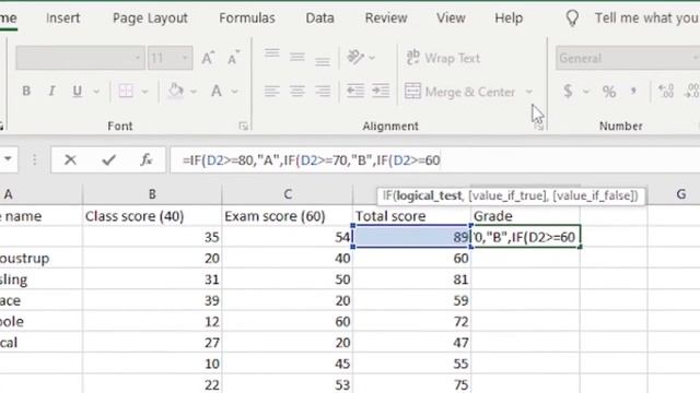 Microsoft Excel Tutorial | How to Make a Grading System смотреть онлайн