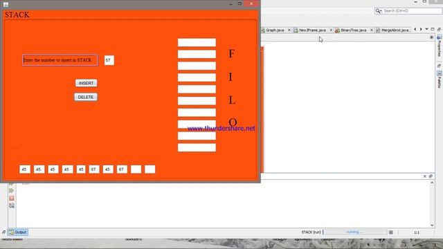 stack in JAVA GUI смотреть онлайн