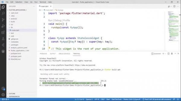 How to Create APK in Flutter Visual Studio Code | VS Code | Hindi