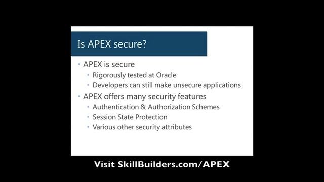 Securing Oracle APEX - Module 2 of 11 - Is APEX Secure? смотреть онлайн