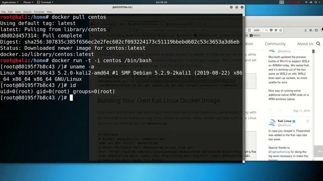 instalar centos docker en kali2020.1 смотреть онлайн
