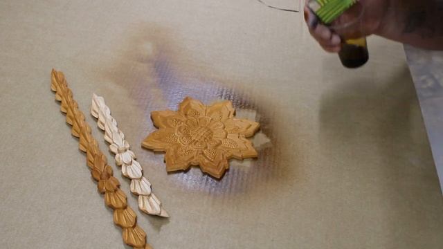 Покраска резных изделий. Самодельный краскопульт. смотреть онлайн