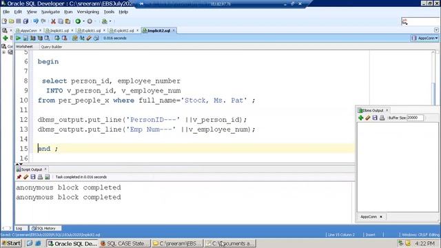Oracle Database - PLSQL CURSOR Implicit and Explicit смотреть онлайн