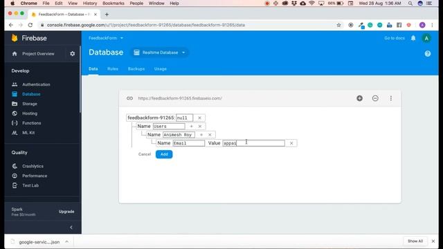 Setting Up FIrebase Realtime Database | Feedback Form | Custom Alert Dialog | Part 2 смотреть онлайн