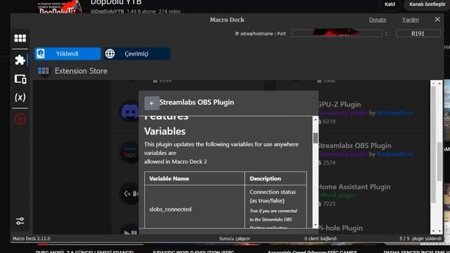 MACRO DECK 2 OBS WEB SOCKET PLUGİNS HATASI 2023 #DopDoluYTB смотреть онлайн