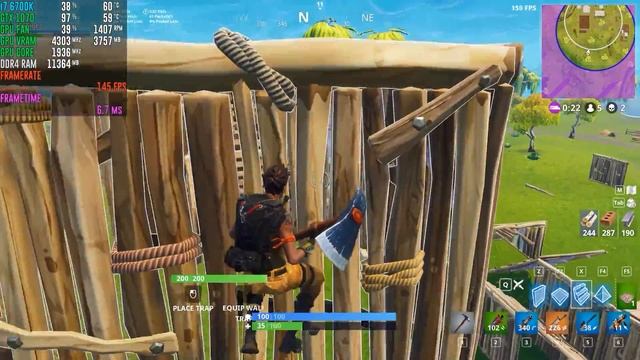 Fortnite - i7 6700K & GTX 1070 STRIX OC | 1440p 165Hz Competitive Settings смотреть онлайн