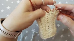 Надоела обычная резинка? Красивая и простая резинка для вязания носочков.