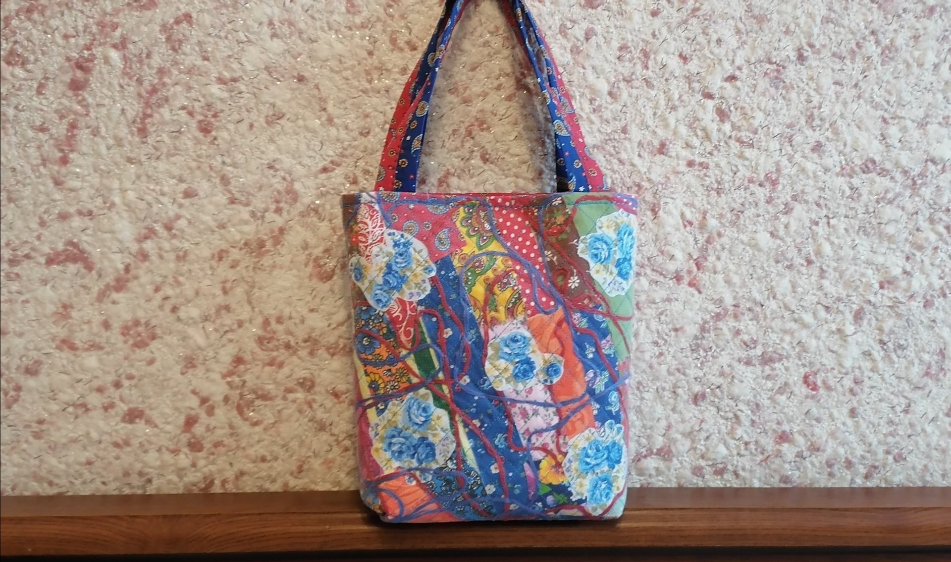 Текстильная сумка в технике "Пицца" смотреть онлайн