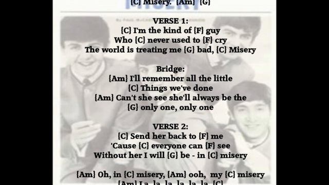 "Misery." Beatles Easy Play Chords смотреть онлайн