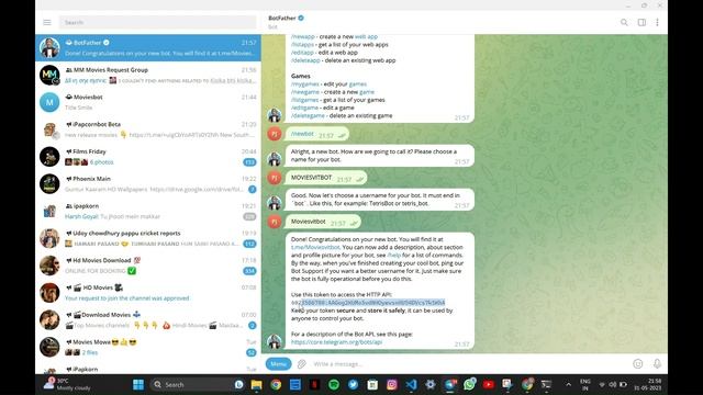 Telegram Movies Bot creation using NodeJS смотреть онлайн