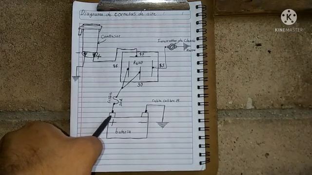 DIAGRAMA DE CORNETAS DE AIRE (CONEXIONES) смотреть онлайн