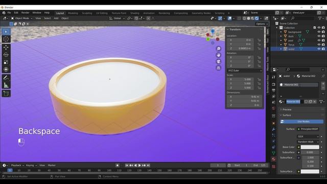 Уроки Blender для начинающих. Симуляция воды в режиме реального времени. Realtime анимация Eevee смотреть онлайн
