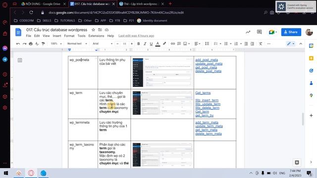 Lập trình wordpress 2023: 017 - Cấu trúc database смотреть онлайн