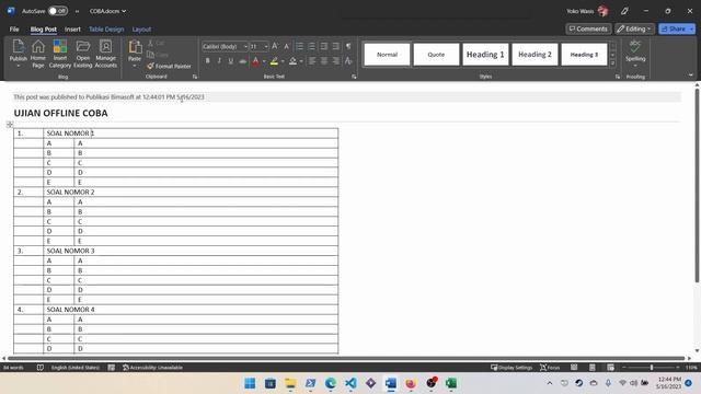 Bimasoft CBT Offline. Ujian Tanpa Jaringan Tanpa Server, Gratis !!! смотреть онлайн