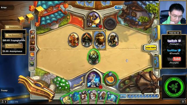 Kripparrian vs Trump Hearthstone Arena showdown смотреть онлайн