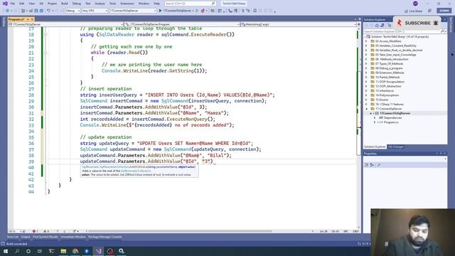 C# Tutorial 18, What Is ADO.NET? Insert, Update and Delete records from SQL server database using C смотреть онлайн