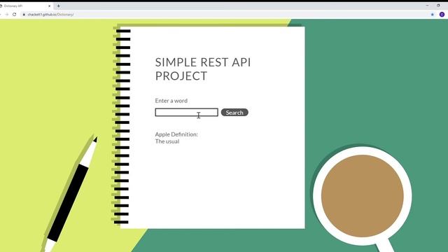 Dictionary - Rest API Project смотреть онлайн