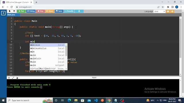 5. Min/Max value using Java #java #freshers #placement #mncs #interview смотреть онлайн