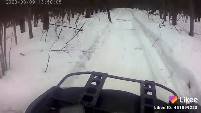 На квадроцикле в зимнем лесу смотреть онлайн