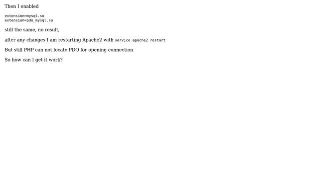 Ubuntu: Connection failed to open the DB connection: could not find driver смотреть онлайн