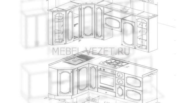 Дизайн проект кухни на заказ Mebel vezet 59 смотреть онлайн