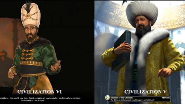 Civilization 6 Vs Civilization 5 Comparison - Ottoman Empire (Suleiman)