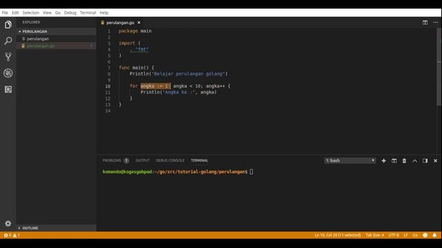 Tutorial Golang Bahasa Indonesia #Perulangan Golang смотреть онлайн