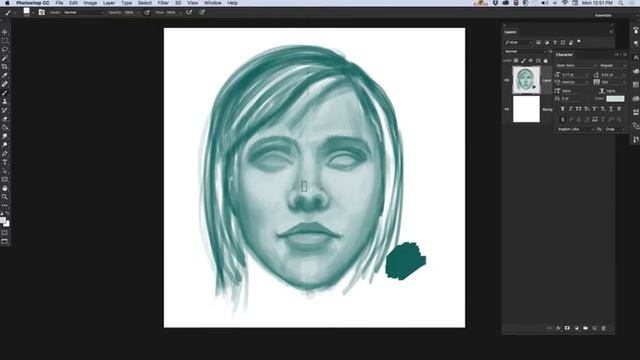 Adobe Photoshop Sketch Face study смотреть онлайн