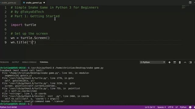 Как сделать змейку на PYTHON | Игра "Змейка" Part #1 смотреть онлайн