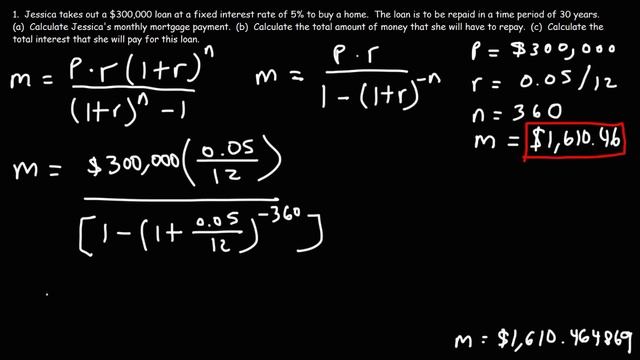 How To Calculate Your Monthly Mortgage Payment Given The Principal, Interest Rate, & Loan Period смотреть онлайн