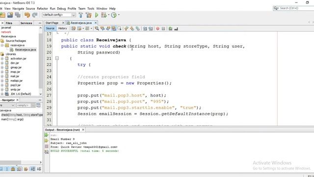 Receive or read email using java program (Applied java video series part-3) смотреть онлайн