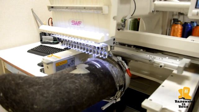 Вышивка логотипа на валенках от Valenki21Veka смотреть онлайн