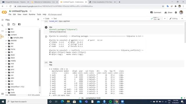 Two ways to run R code in Google Colab смотреть онлайн