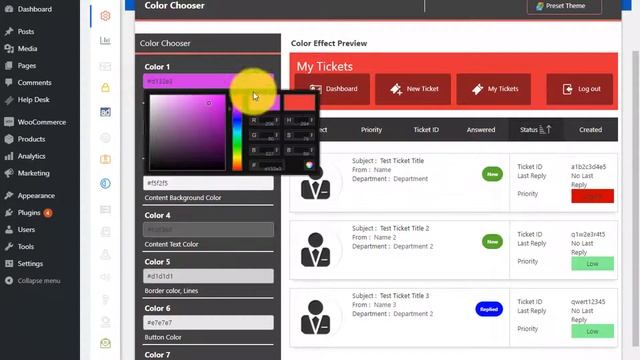 How to set colors in the best Help Desk plugin for WordPress смотреть онлайн