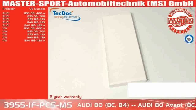 3955-IF-PCS-MS | CABIN FILTER | Master-Sport-Automobiltechnik (MS) GmbH смотреть онлайн