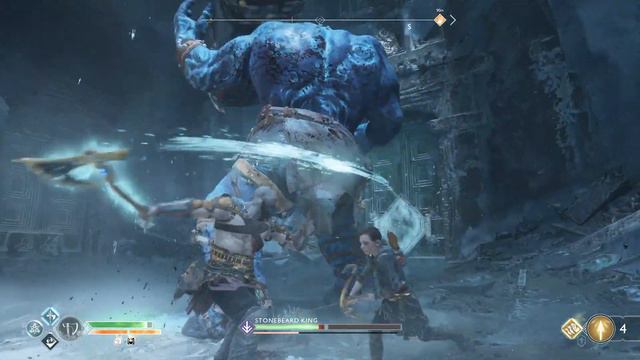 GOD OF WAR - CAMPAIGN MISSION - STONEBEARD KING | BOSS FIGHT смотреть онлайн