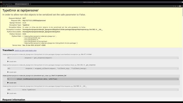 03. Django REST Framework - используем сериализатор в django view. смотреть онлайн