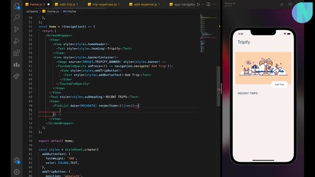Creating home screen | React Native Travel App: Part 3 | Learn React Native, Redux смотреть онлайн