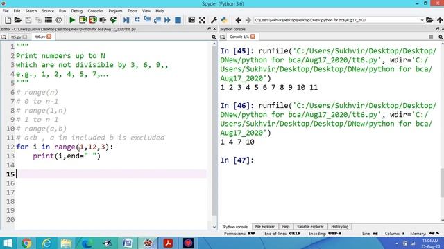 Python Lab Part 5 : Print numbers up to N which are not divisible by 3, 6, 9,, e.g., 1, 2, 4, 5, 7, смотреть онлайн