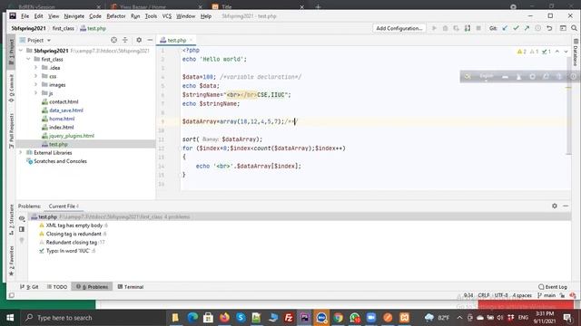 variable,array,foreach loop in PHP смотреть онлайн
