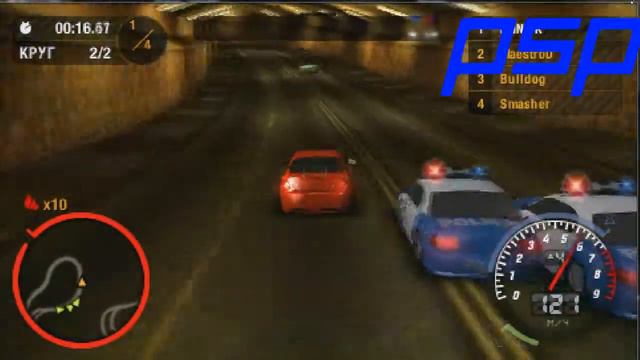 [PSP] GamePlay на русский #NFS MW смотреть онлайн