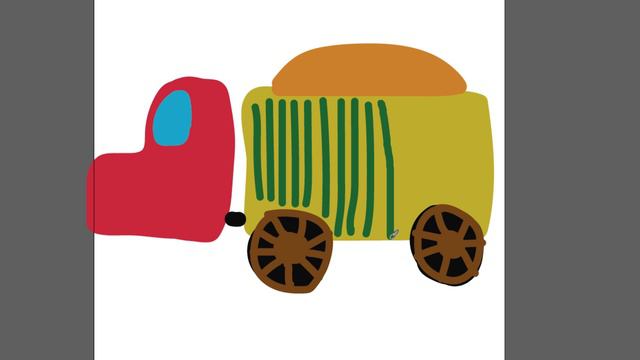 Рисование грузовика детям часть 34 смотреть онлайн