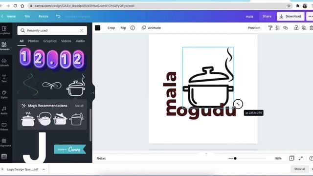 Logo for Restaurant with two mockups for visual display (Canva - Photopea Tutorial) смотреть онлайн