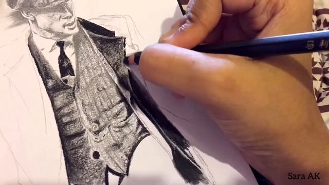 Thomas Shelby (Cillian Murphy) Sketch Time-lapse | By the Order of the Peaky Blinders | Fan Art ✨ смотреть онлайн
