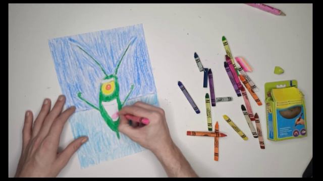 Нарисовали Шелдона Планктона Sheldon J. Plankton Painting