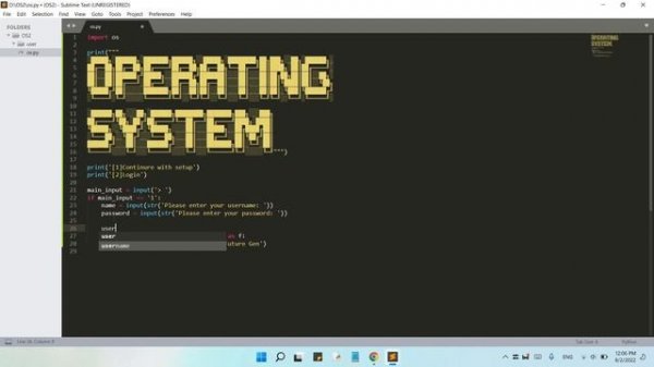 How to create an operating system in python | Make youre own os in python | Just 40 lines of code
