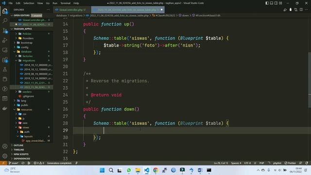 Laravel Proyek #15 Menambah Kolom Tabel dengan Migration смотреть онлайн